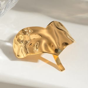 1 par de pinzas para el cabello para mujer, de acero inoxidable chapado en oro de 18 quilates, estilo retro, de serie simple y color sólido. h5 